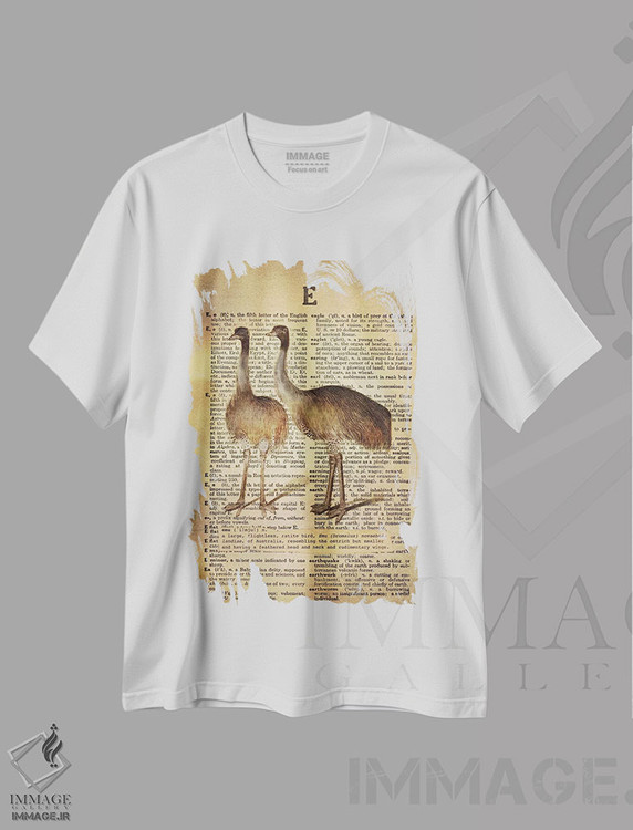 تیشرت طرح دار E، تزئینی اثر فایو بای فایو کالکتیو | immage.ir