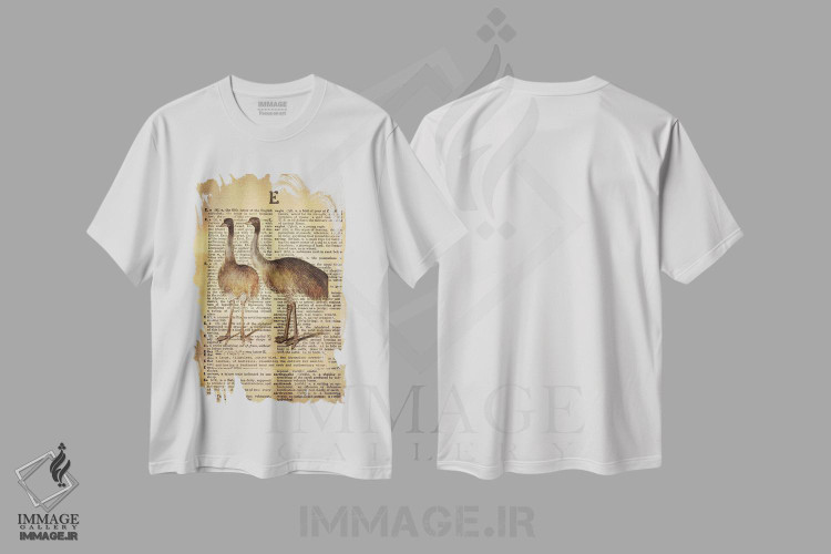 تیشرت طرح دار E، تزئینی اثر فایو بای فایو کالکتیو | immage.ir