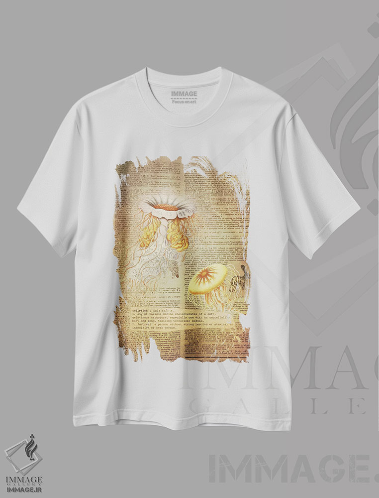 تیشرت طرح دار J، تزئینی اثر فایو بای فایو کالکتیو | immage.ir