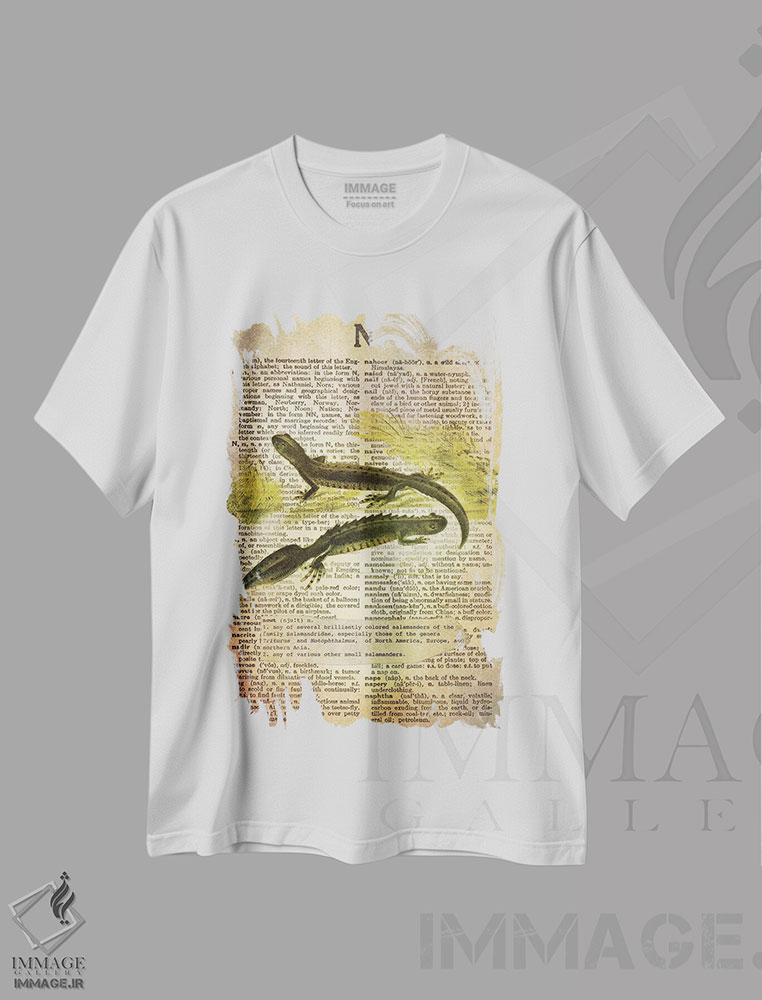 تیشرت طرح دار N، تزئینی اثر فایو بای فایو کالکتیو | immage.ir