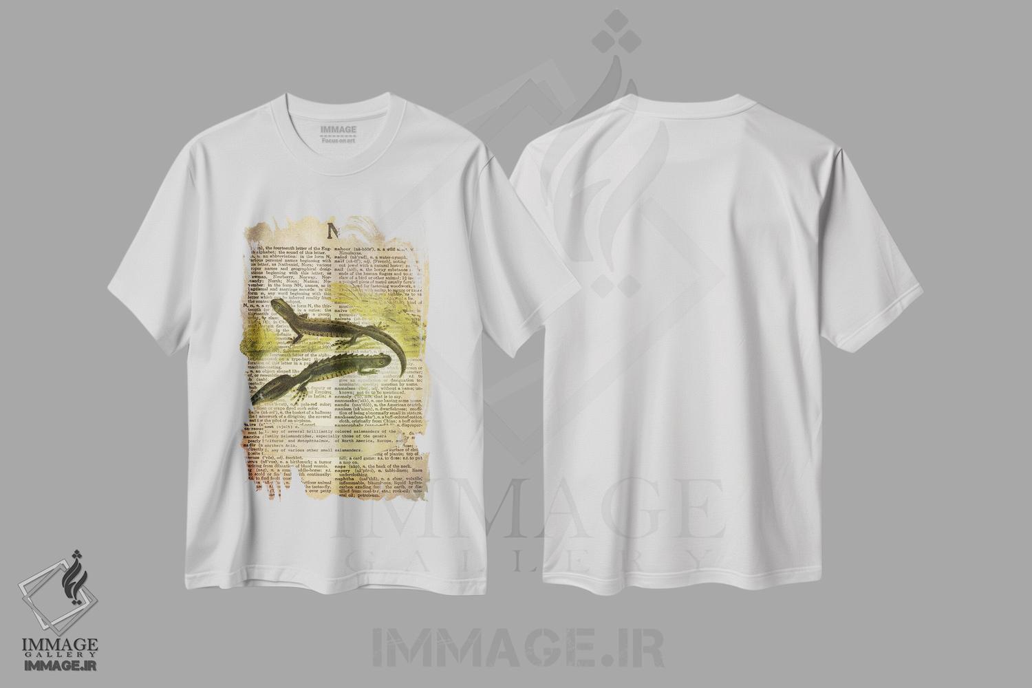 تیشرت طرح دار N، تزئینی اثر فایو بای فایو کالکتیو | immage.ir