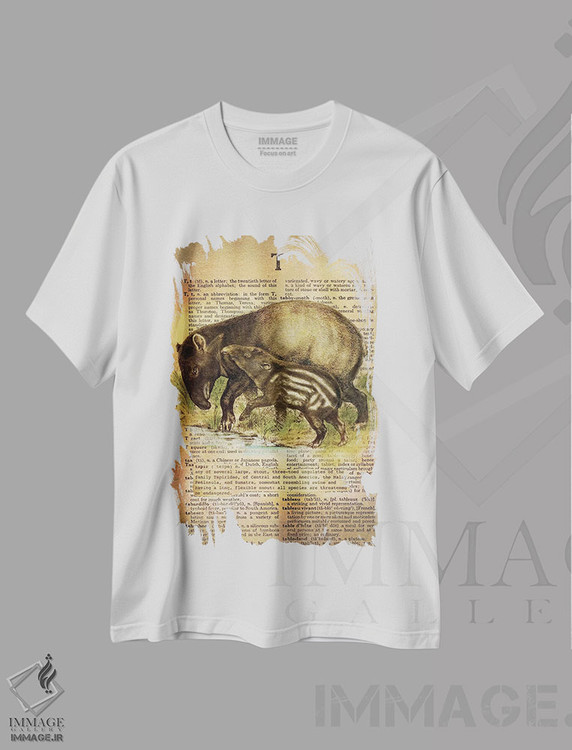 تیشرت طرح دار T، هنر دیجیتال اثر فایو بای فایو کالکتیو | immage.ir