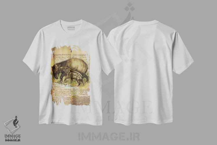 تیشرت طرح دار T، هنر دیجیتال اثر فایو بای فایو کالکتیو | immage.ir
