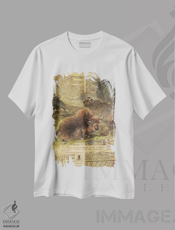 تیشرت طرح دار Y، تزئینی اثر فایو بای فایو کالکتیو | فروشگاه ایماژ