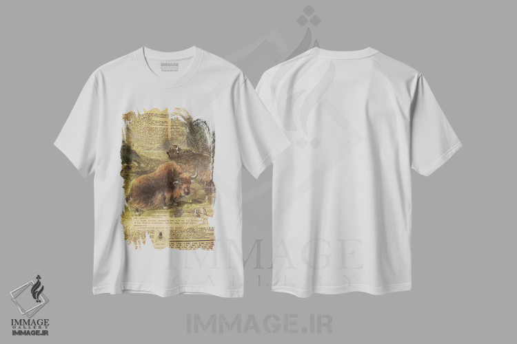 تیشرت طرح دار Y، تزئینی اثر فایو بای فایو کالکتیو | فروشگاه ایماژ