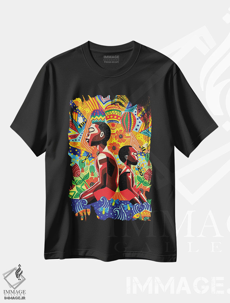تیشرت طرح دار روزهایی که هیچ چیز اهمیت نداشت، هنر آمریکایی آفریقایی تبار اثر آرون آلن | فروشگاه ایماژ