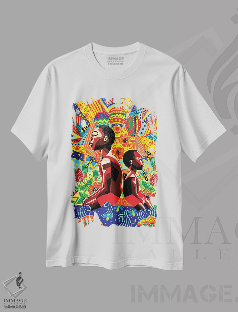 تیشرت طرح دار روزهایی که هیچ چیز اهمیت نداشت، هنر آمریکایی آفریقایی تبار اثر آرون آلن | immage.ir