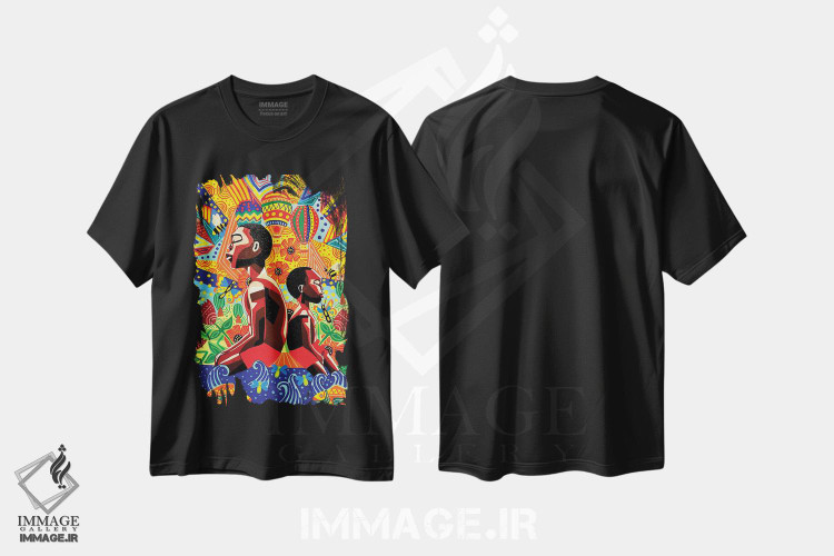 تیشرت طرح دار روزهایی که هیچ چیز اهمیت نداشت، هنر آمریکایی آفریقایی تبار اثر آرون آلن | فروشگاه ایماژ