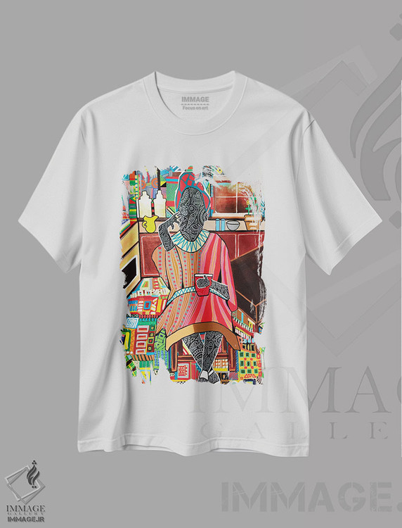 تیشرت طرح دار صبح دوشنبه، هنر آمریکایی آفریقایی تبار اثر آرون آلن | فروشگاه ایماژ