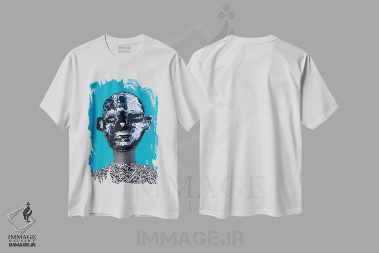 تیشرت طرح دار بی حرکت ایستادن، آبستره اثر آرون آلن | immage.ir