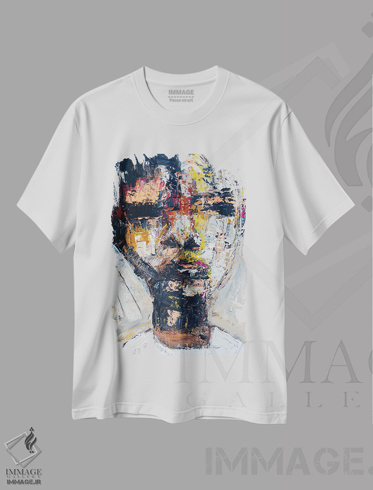 تیشرت طرح دار آوازم را بخوان، آبستره اثر آرون آلن | فروشگاه ایماژ