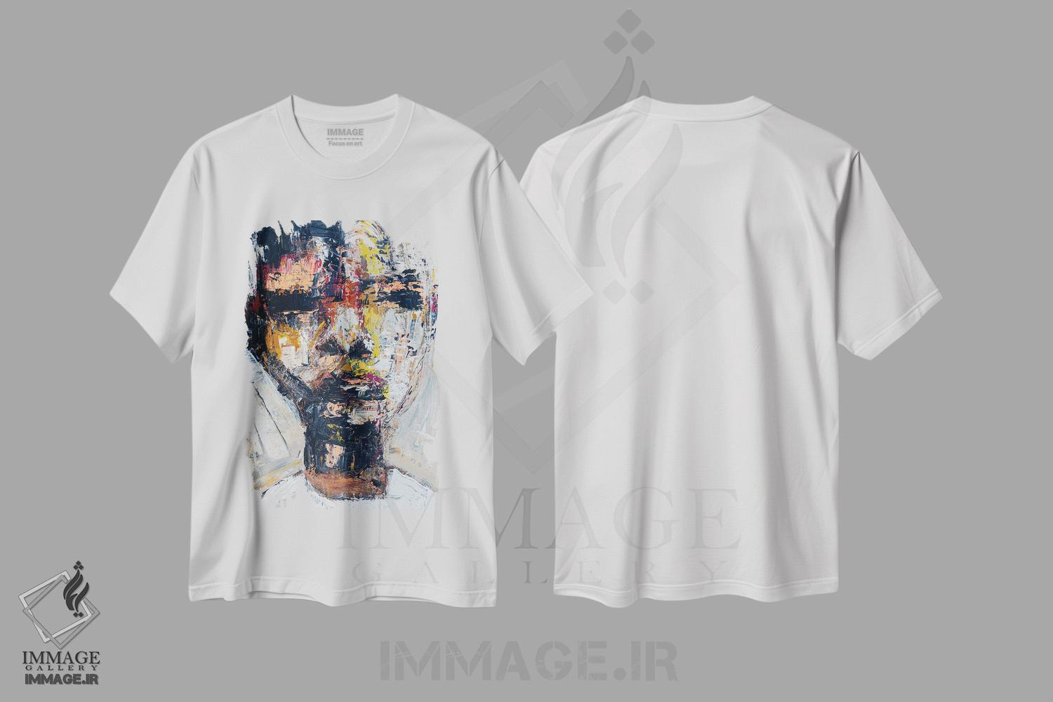 تیشرت طرح دار آوازم را بخوان، آبستره اثر آرون آلن | فروشگاه ایماژ
