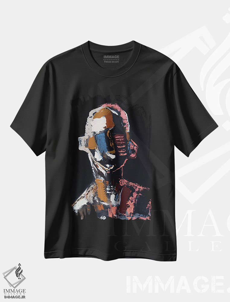 تیشرت طرح دار رنگ هایی که خورشید آفرید، آبستره اثر آرون آلن | immage.ir