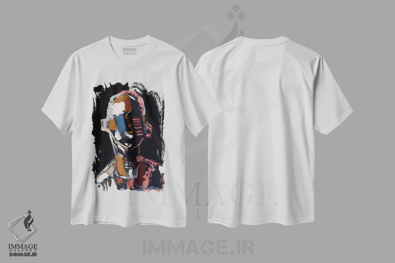 تیشرت طرح دار رنگ هایی که خورشید آفرید، آبستره اثر آرون آلن | فروشگاه ایماژ