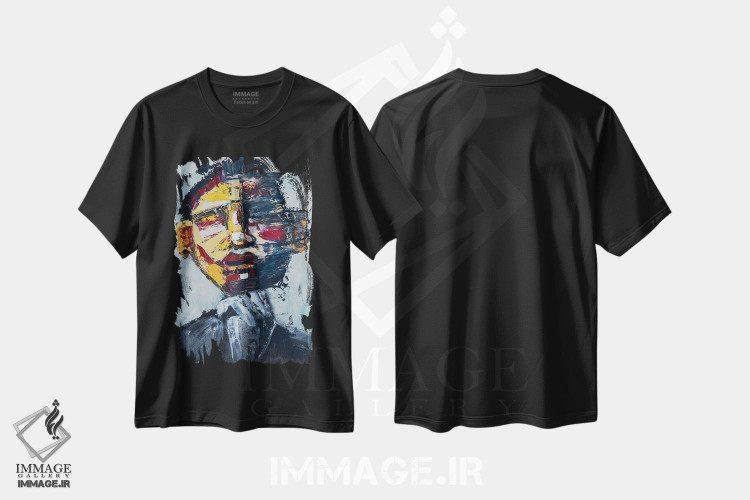 تیشرت طرح دار شب ها را نگه دار، آبستره اثر آرون آلن | فروشگاه ایماژ