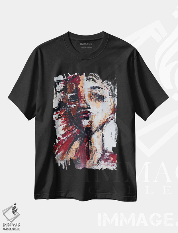 تیشرت طرح دار تمام من، آبستره اثر آرون آلن | فروشگاه ایماژ