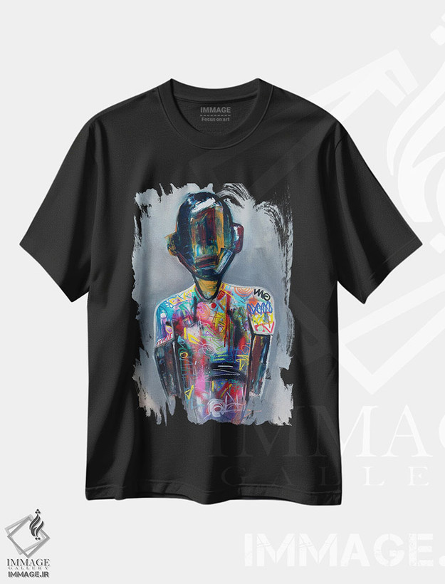 تیشرت طرح دار اوبونتو، آبستره اثر آرون آلن | فروشگاه ایماژ