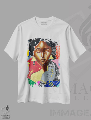 تیشرت طرح دار دخترانی شبیه ما، هنر آمریکایی آفریقایی تبار اثر آرون آلن | فروشگاه ایماژ