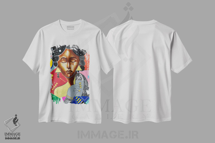 تیشرت طرح دار دخترانی شبیه ما، هنر آمریکایی آفریقایی تبار اثر آرون آلن | فروشگاه ایماژ