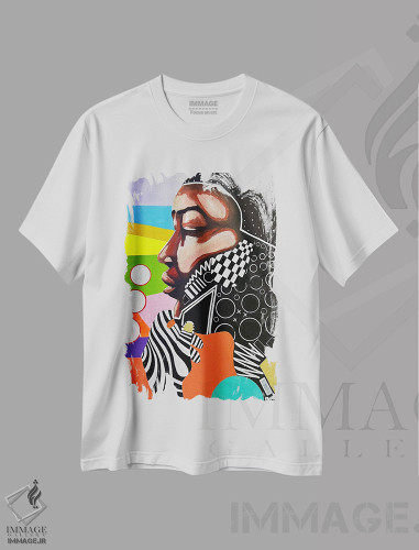 تیشرت طرح دار دیدگاه، هنر آمریکایی آفریقایی تبار اثر آرون آلن | فروشگاه ایماژ