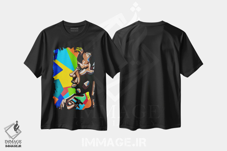 تیشرت طرح دار رنگ های دیدگاه، هنر آمریکایی آفریقایی تبار اثر آرون آلن | فروشگاه ایماژ