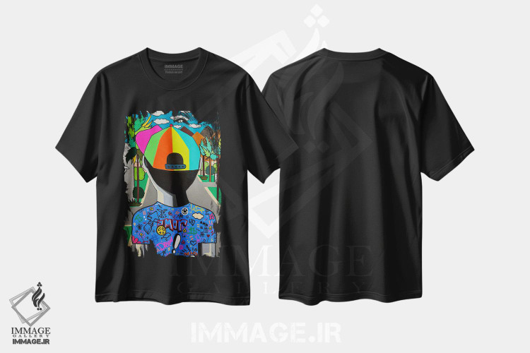 تیشرت طرح دار جادهٔ پیش رویم، هنر آمریکایی آفریقایی تبار اثر آرون آلن | immage.ir