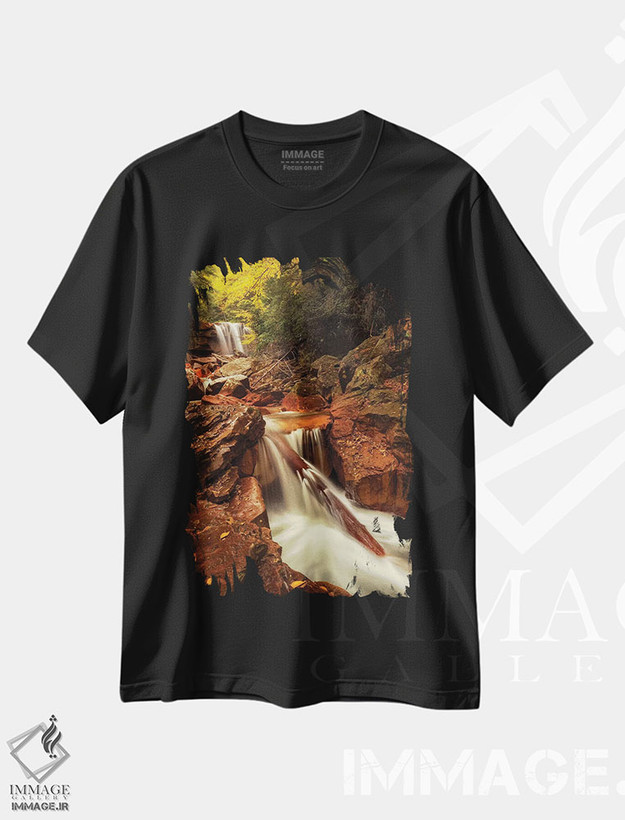 تیشرت طرح دار مسیر طبیعت، مدیوم اثر اندی اموس | فروشگاه ایماژ