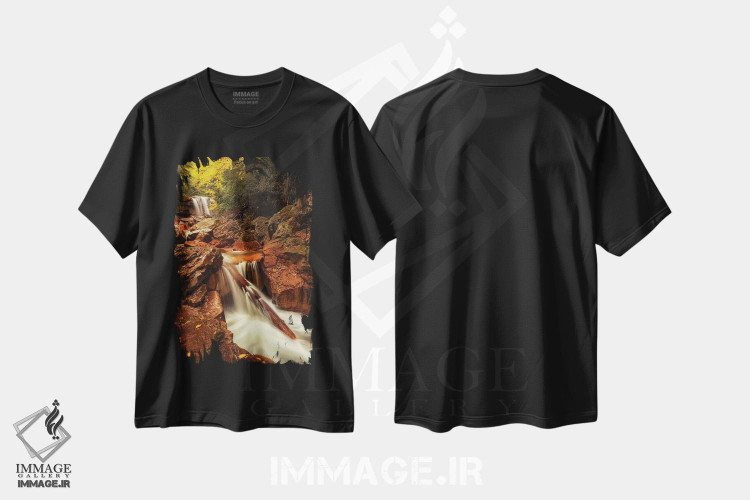 تیشرت طرح دار مسیر طبیعت، مدیوم اثر اندی اموس | فروشگاه ایماژ