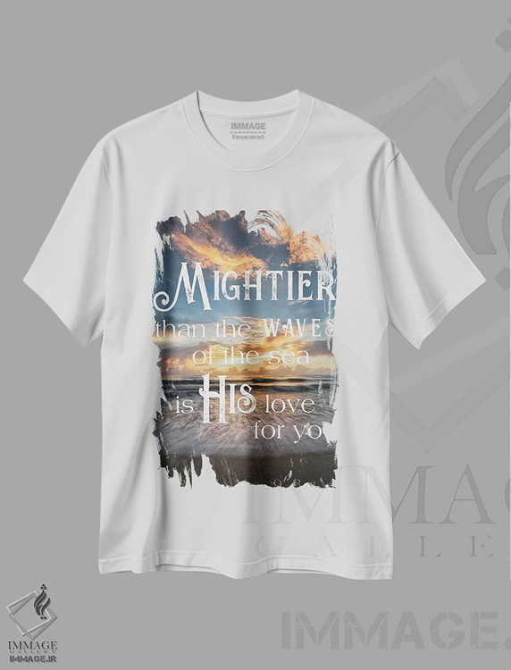 تیشرت طرح دار نیرومندتر از امواج، مدیوم اثر اندی اموس | فروشگاه ایماژ
