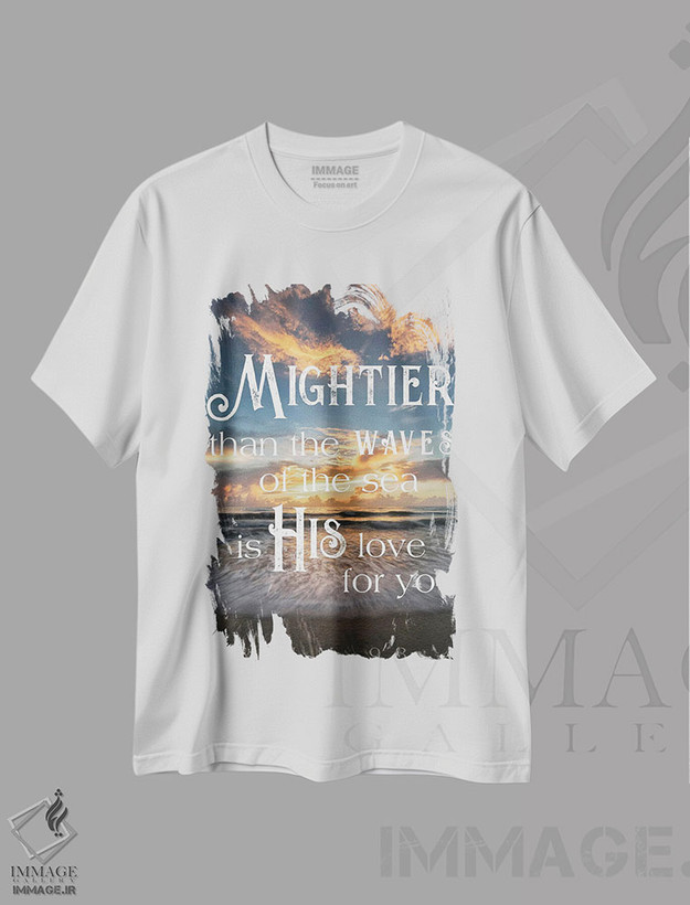 تیشرت طرح دار نیرومندتر از امواج، مدیوم اثر اندی اموس | فروشگاه ایماژ