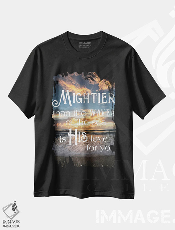 تیشرت طرح دار نیرومندتر از امواج، مدیوم اثر اندی اموس | immage.ir