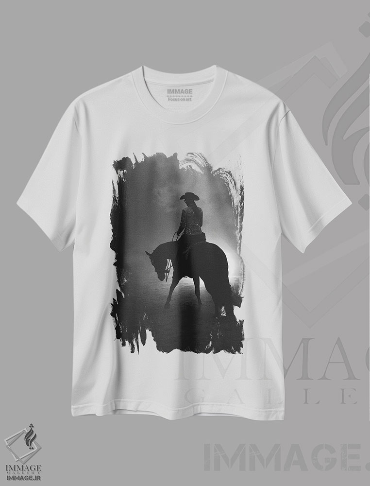 تیشرت طرح دار رو در رو شدن با ناشناخته، هنر فاخر اثر آنا آرشینگر | immage.ir