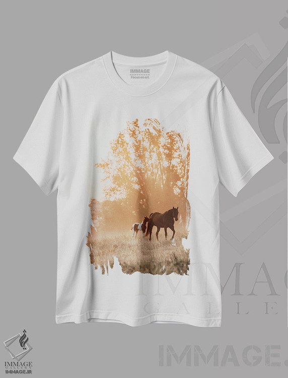 تیشرت طرح دار در کنار تو احساس امنیت داشتن، هنر فاخر اثر آنا آرشینگر | فروشگاه ایماژ