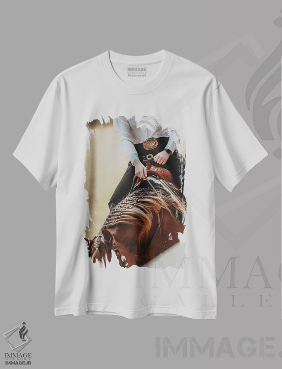 تیشرت طرح دار وقار سوارکار، هنر فاخر اثر آنا آرشینگر | immage.ir