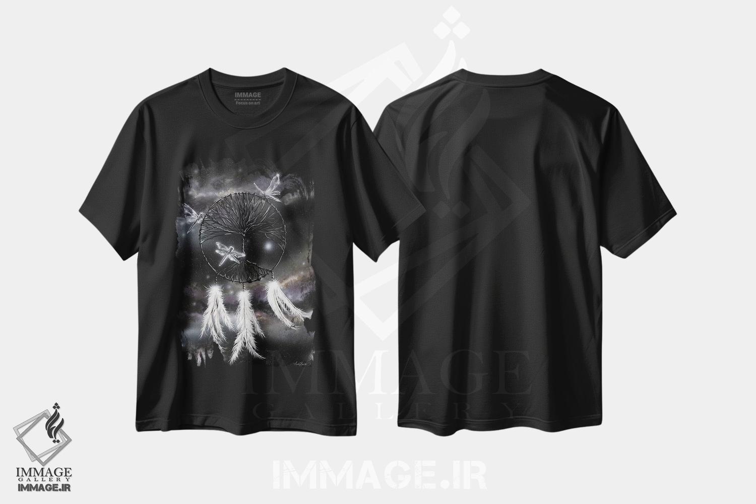 تیشرت طرح دار دگرگونی، مدیوم اثر آنجلا بادن | فروشگاه ایماژ