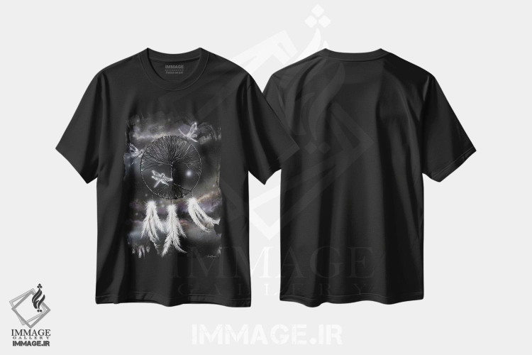 تیشرت طرح دار دگرگونی، مدیوم اثر آنجلا بادن | فروشگاه ایماژ