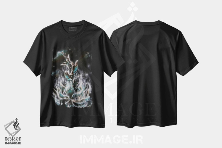 تیشرت طرح دار پدیدار شدن، مدیوم اثر آنجلا بادن | فروشگاه ایماژ