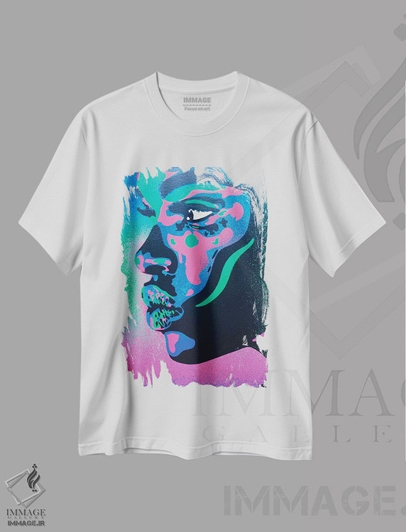 تیشرت طرح دار خال های مجموعه بوسه ۲، هنر فاخر معاصر اثر گرافیتی انتزاعی | فروشگاه ایماژ