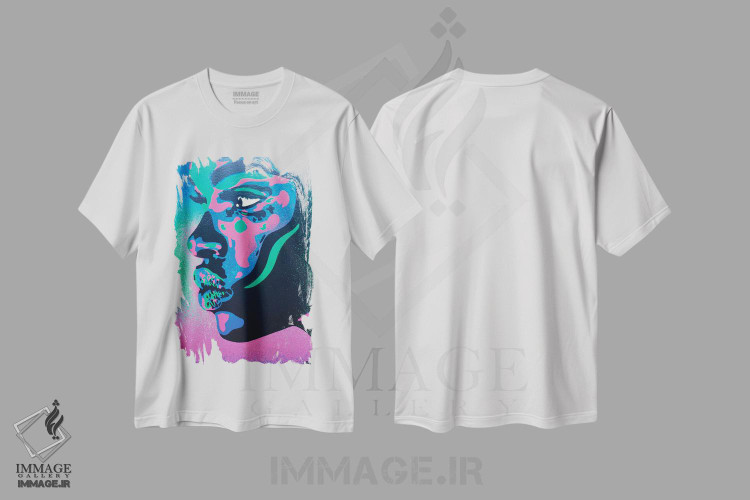 تیشرت طرح دار خال های مجموعه بوسه ۲، هنر فاخر معاصر اثر گرافیتی انتزاعی | فروشگاه ایماژ