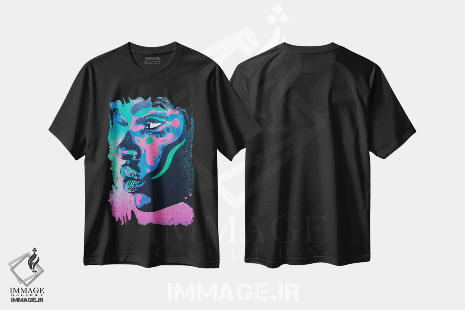 تیشرت طرح دار خال های مجموعه بوسه ۲، هنر فاخر معاصر اثر گرافیتی انتزاعی | immage.ir