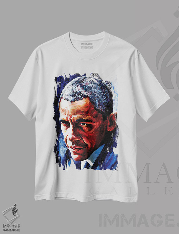 تیشرت طرح دار باراک اوباما، هنر دیجیتال اثر الکس استاچ بری | فروشگاه ایماژ
