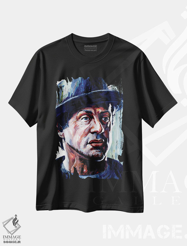 تیشرت طرح دار راکی بالبوآ، هنر دیجیتال اثر الکس استاچ بری | فروشگاه ایماژ