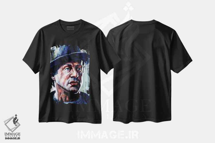 تیشرت طرح دار راکی بالبوآ، هنر دیجیتال اثر الکس استاچ بری | فروشگاه ایماژ