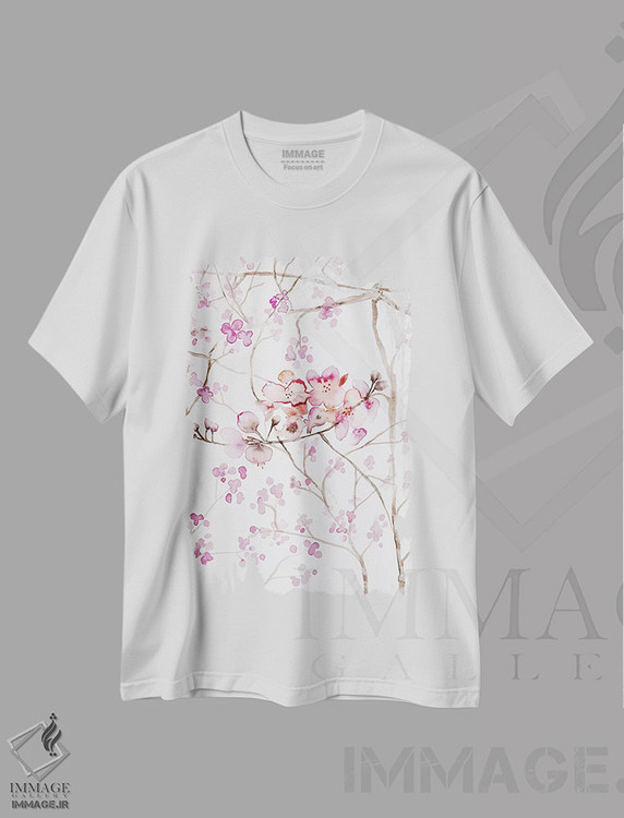 تیشرت طرح دار شکوفه های گیلاس، تزئینی اثر آندریا بیجو | immage.ir
