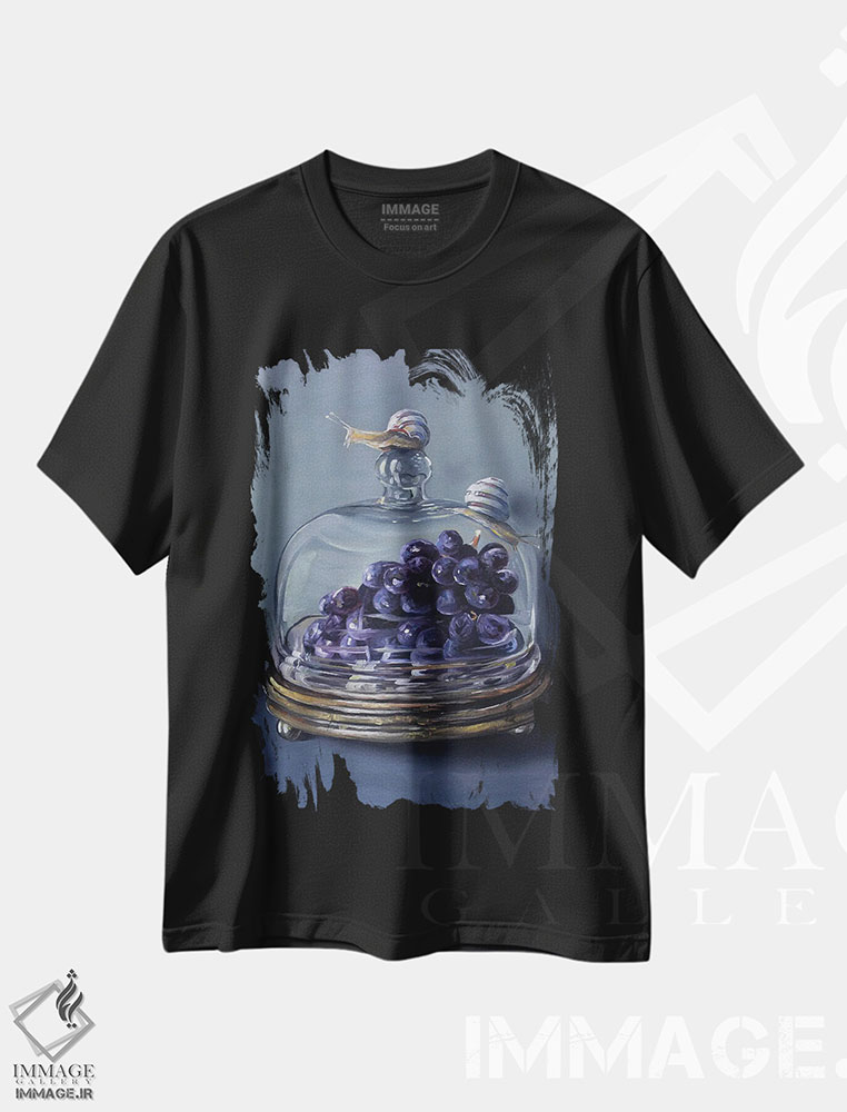 تیشرت طرح دار تنقلات حلزون، هنر فاخر معاصر اثر ابرا جانسون | immage.ir