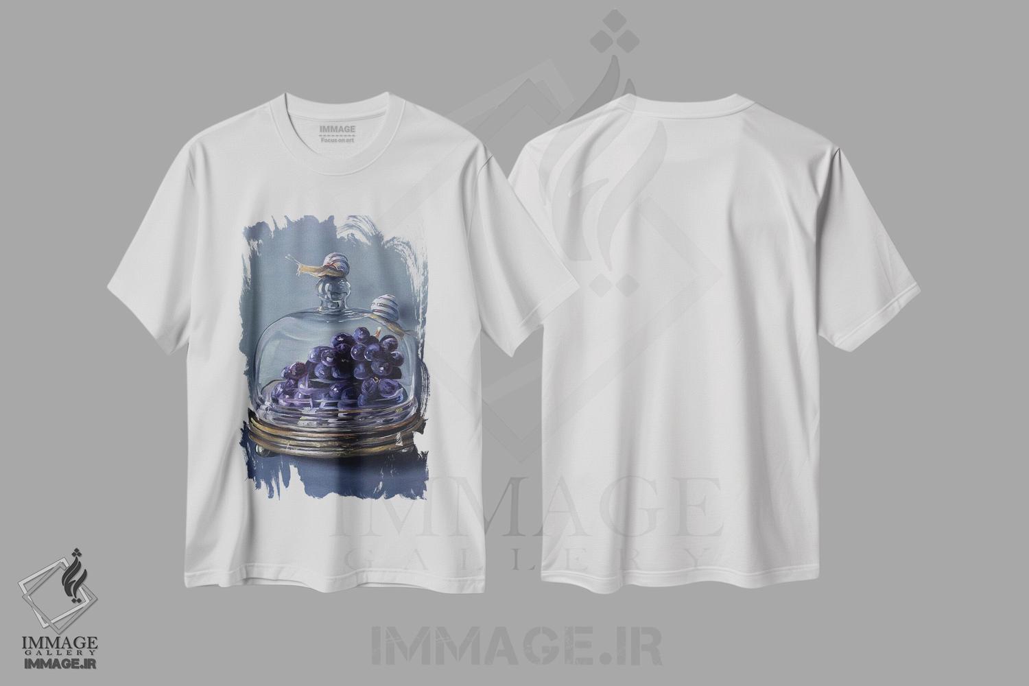 تیشرت طرح دار تنقلات حلزون، هنر فاخر معاصر اثر ابرا جانسون | فروشگاه ایماژ