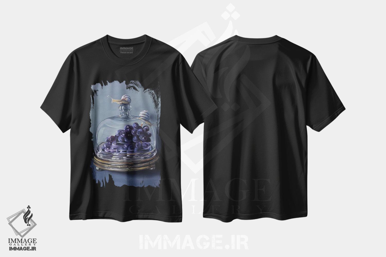 تیشرت طرح دار تنقلات حلزون، هنر فاخر معاصر اثر ابرا جانسون | immage.ir