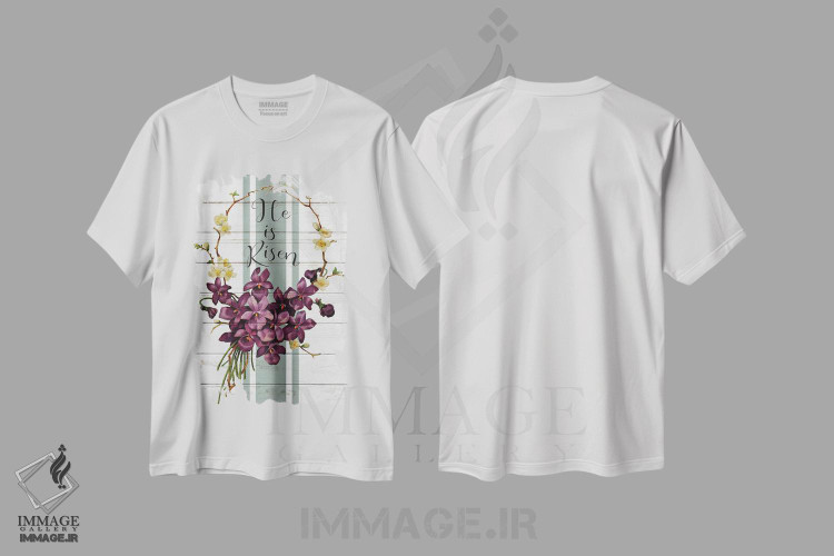 تیشرت طرح دار عید پاک کلاسیک IV، دکور روستایی اثر آن بیلی | immage.ir