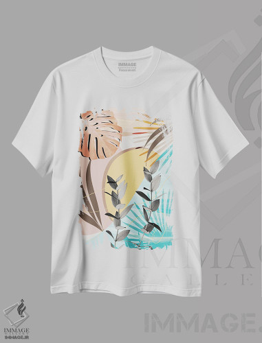 تیشرت طرح دار واحه تابستانی اکالیپتوس استوایی I، تزئینی اثر هنر آنیتا و بلا | فروشگاه ایماژ