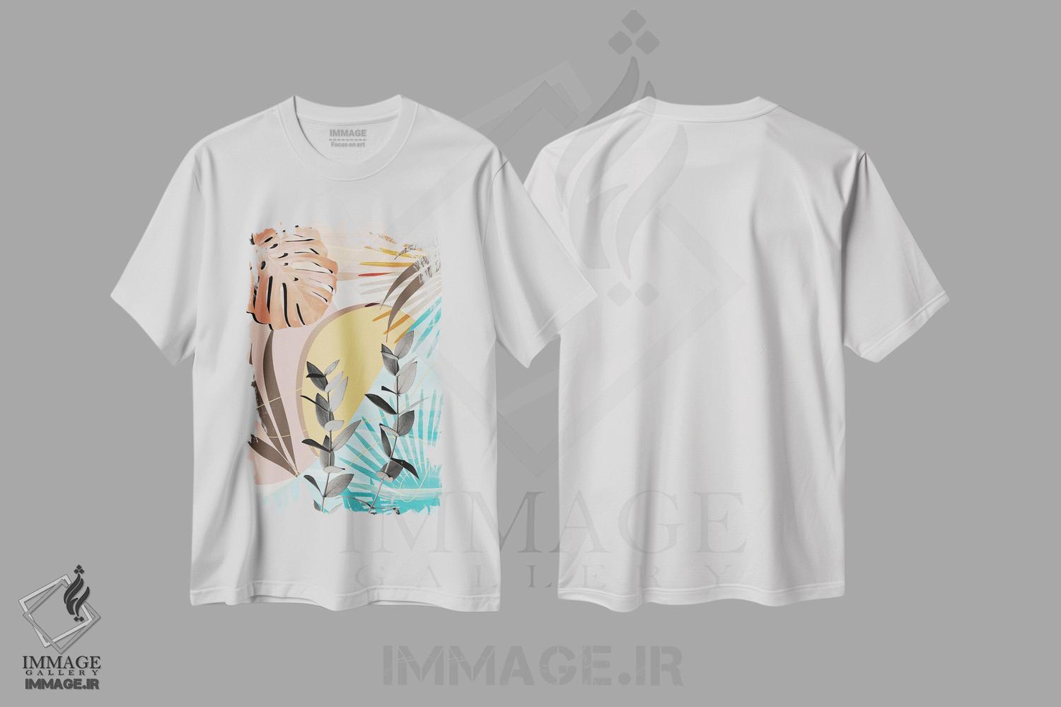 تیشرت طرح دار واحه تابستانی اکالیپتوس استوایی I، تزئینی اثر هنر آنیتا و بلا | فروشگاه ایماژ